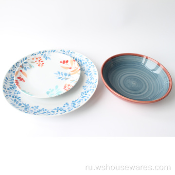 Круглая форма фарфоровой керамической посуды